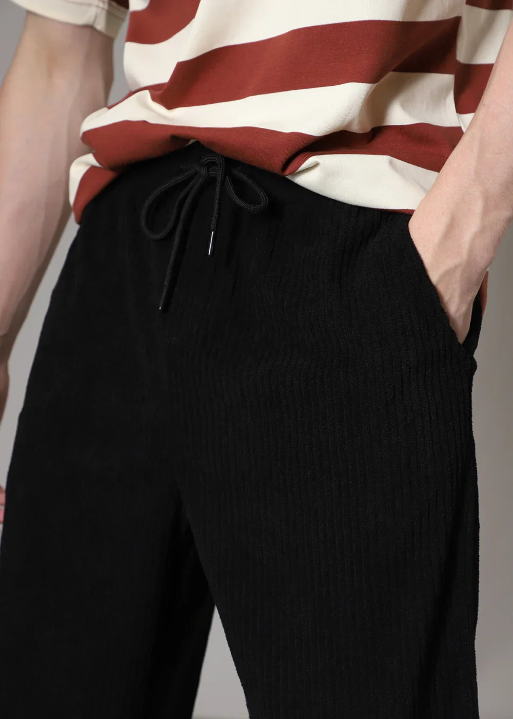 Terrence™ - Pantaloni a Gamba Dritta con Finitura a Coste