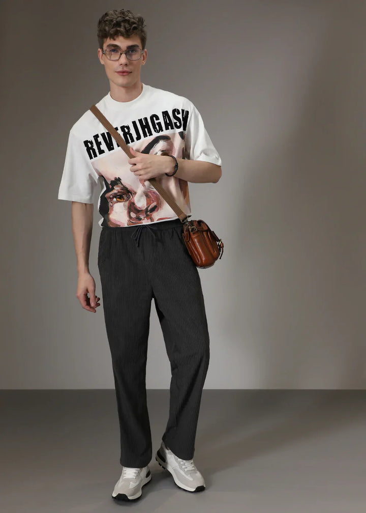 Terrence™ - Pantaloni a Gamba Dritta con Finitura a Coste