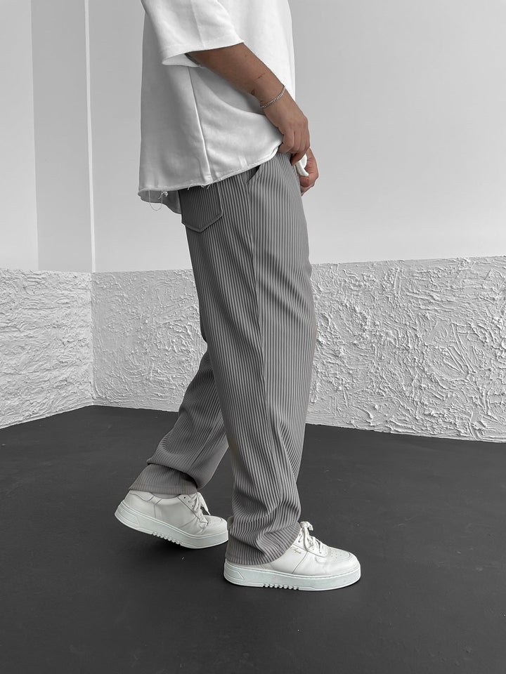 Terrence™ - Pantaloni a Gamba Dritta con Finitura a Coste