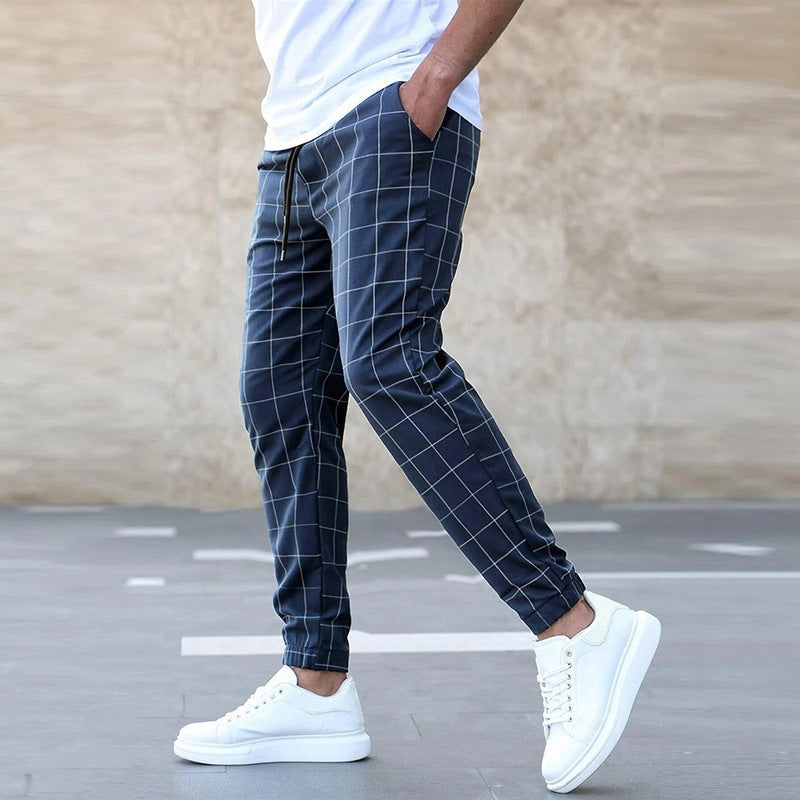 GIAN | PANTALONI JOGGER A QUADRI DA UOMO