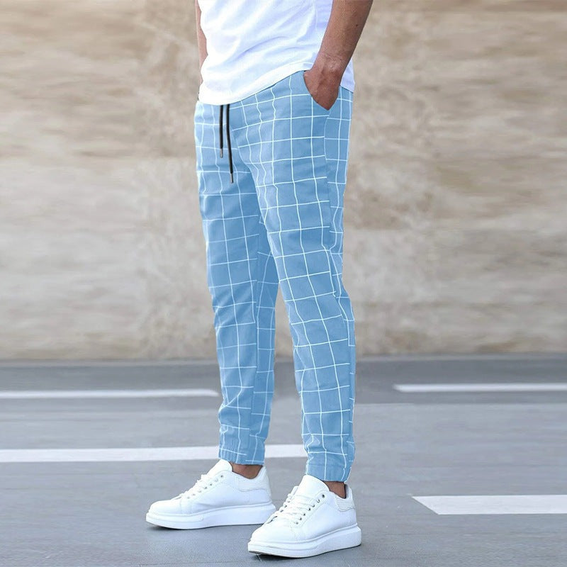 GIAN | PANTALONI JOGGER A QUADRI DA UOMO
